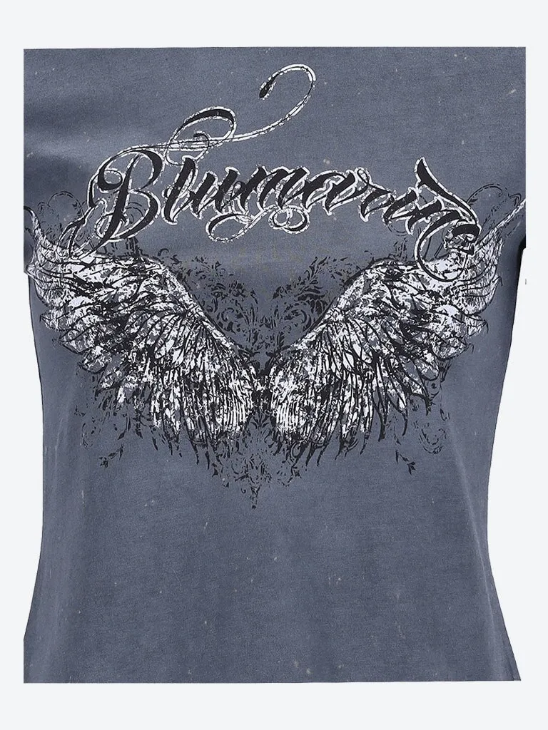 Blumarine Logo Printed Jersey T-Shirt