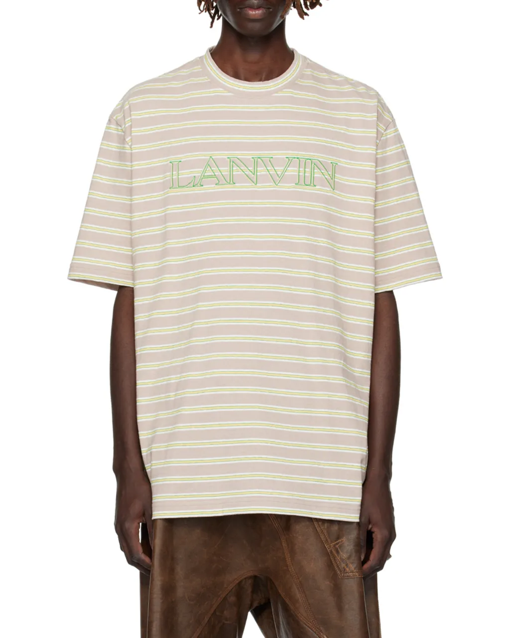 Striped Logo-Embroidered T-Shirt