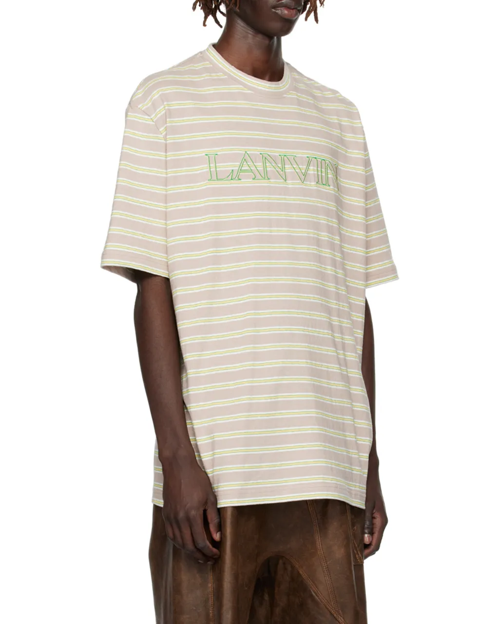 Striped Logo-Embroidered T-Shirt
