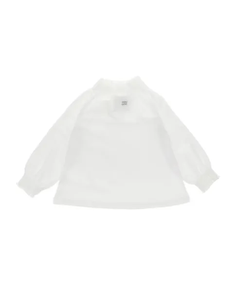 Douuod Kids Shirred-Collar Elasticated Cuffs T-Shirt