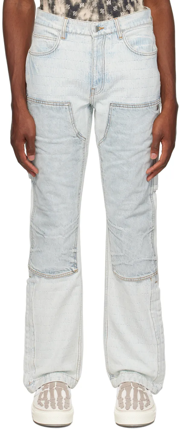 Jacquard Straight-Leg Carpenter Jeans