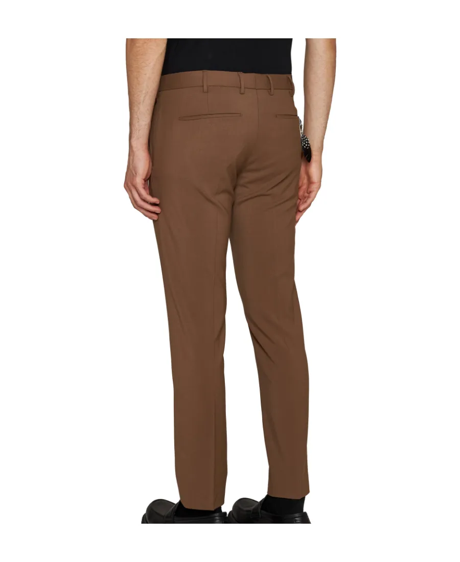 Mid-Rise Wool Tailored Trousers