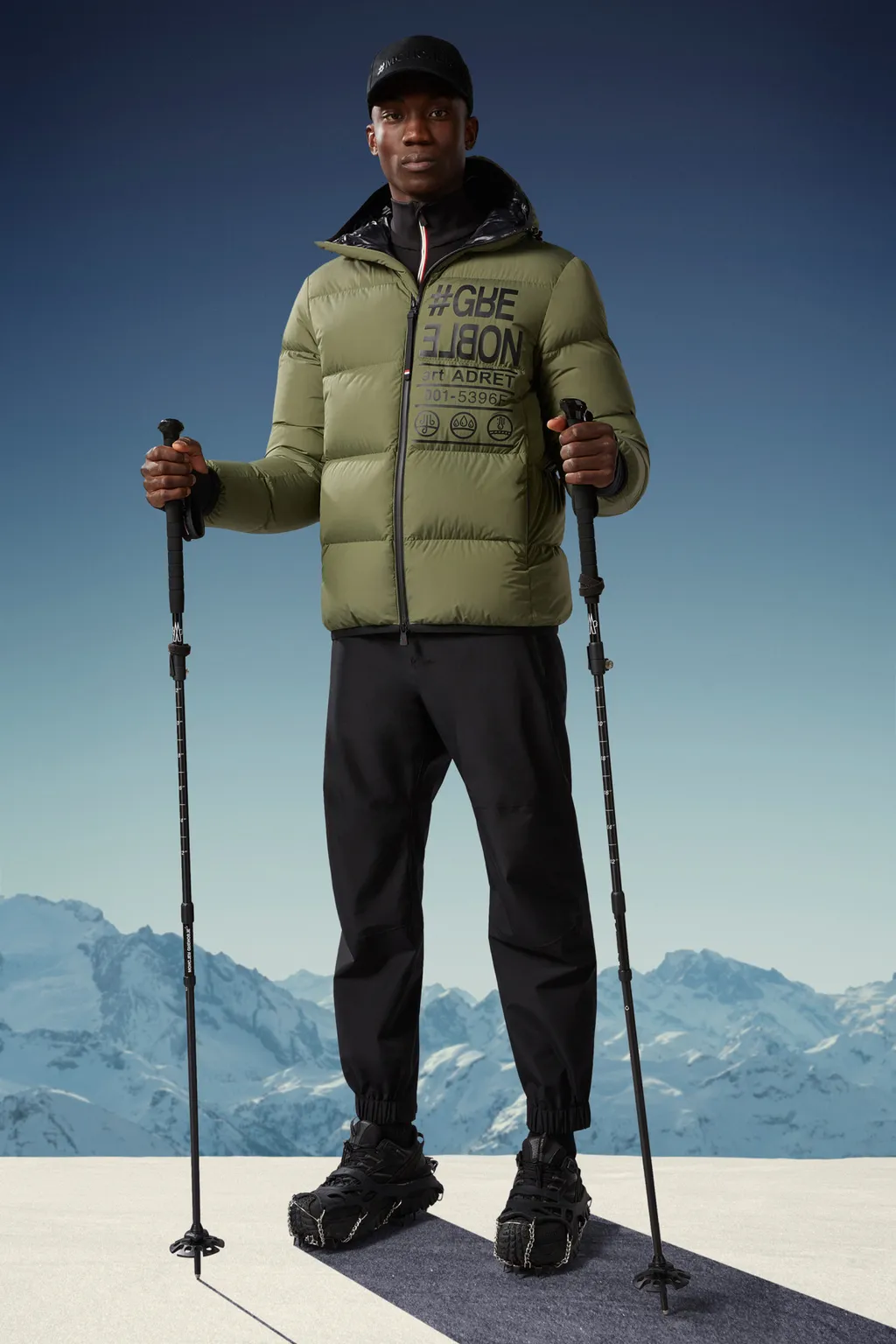 Moncler Grenoble Adret Logo Printed Padded Jacket