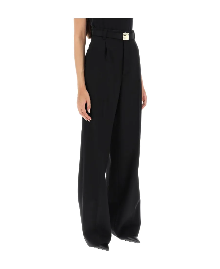 Belt-Loop Wool Trousers