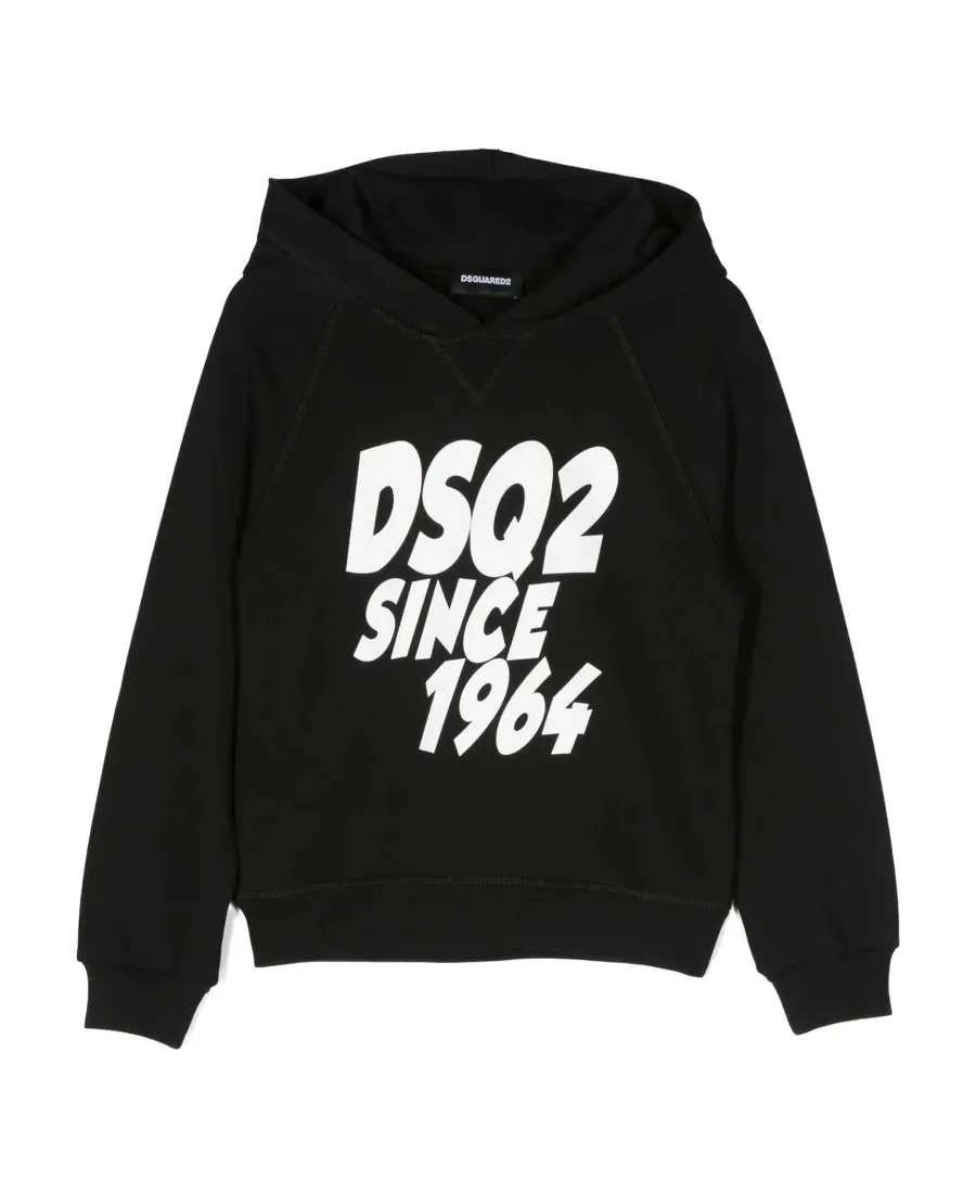 Dsquared2 Kids Logo Printed Straight Hem Hoodie