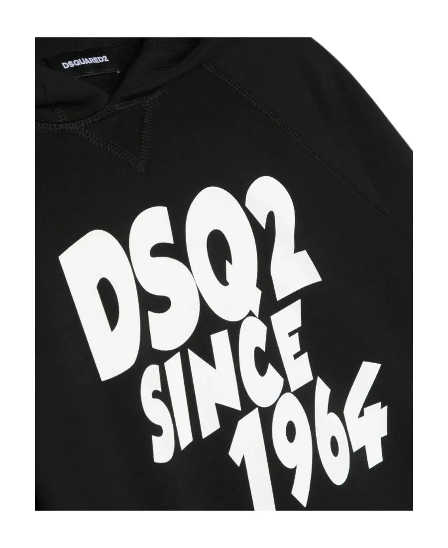 Dsquared2 Kids Logo Printed Straight Hem Hoodie