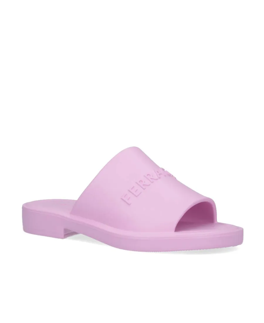 Salvatore Ferragamo Logo Embossed Slip-On Slides