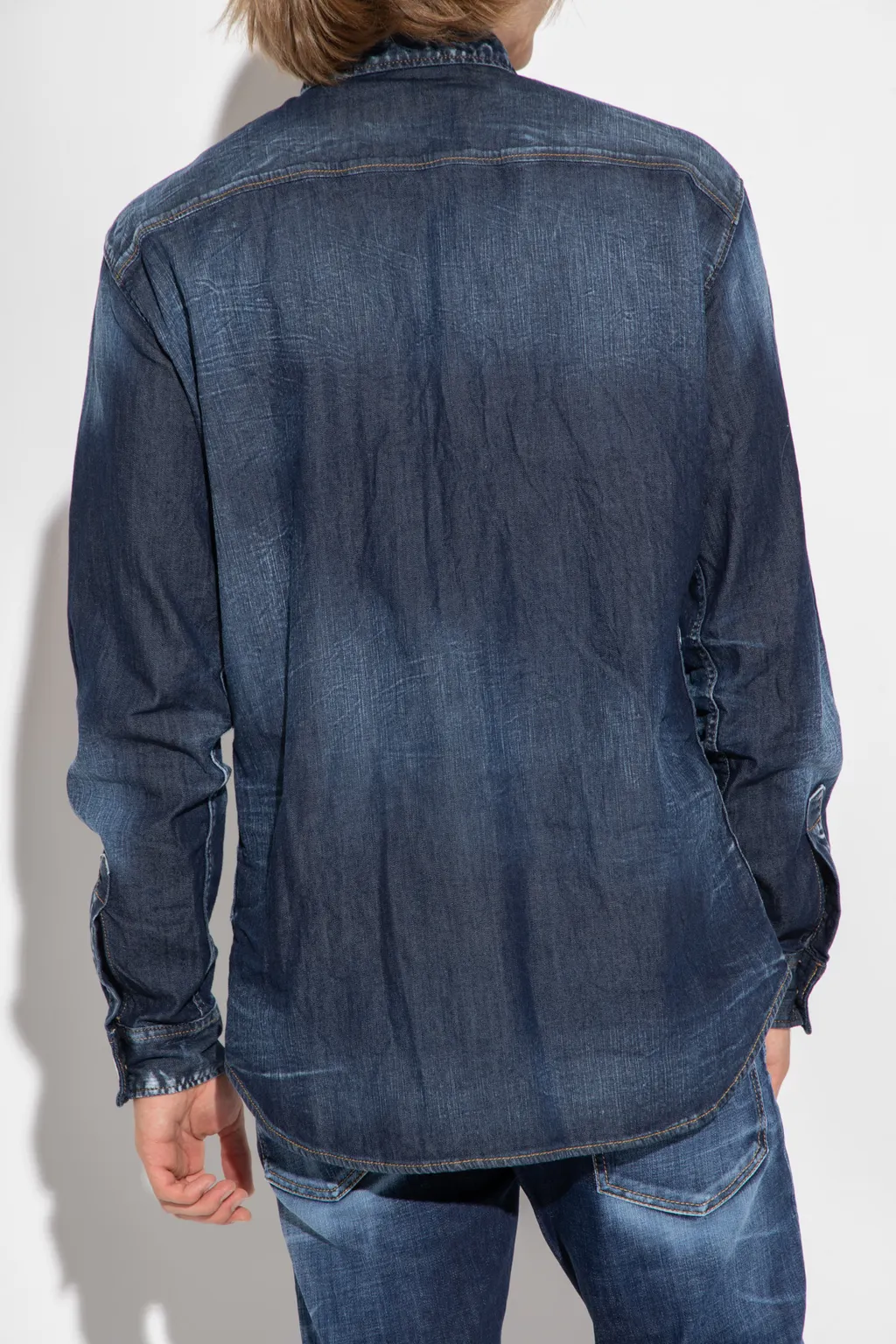 Dsquared2 Logo-Plaque Buttoned Denim Shirt