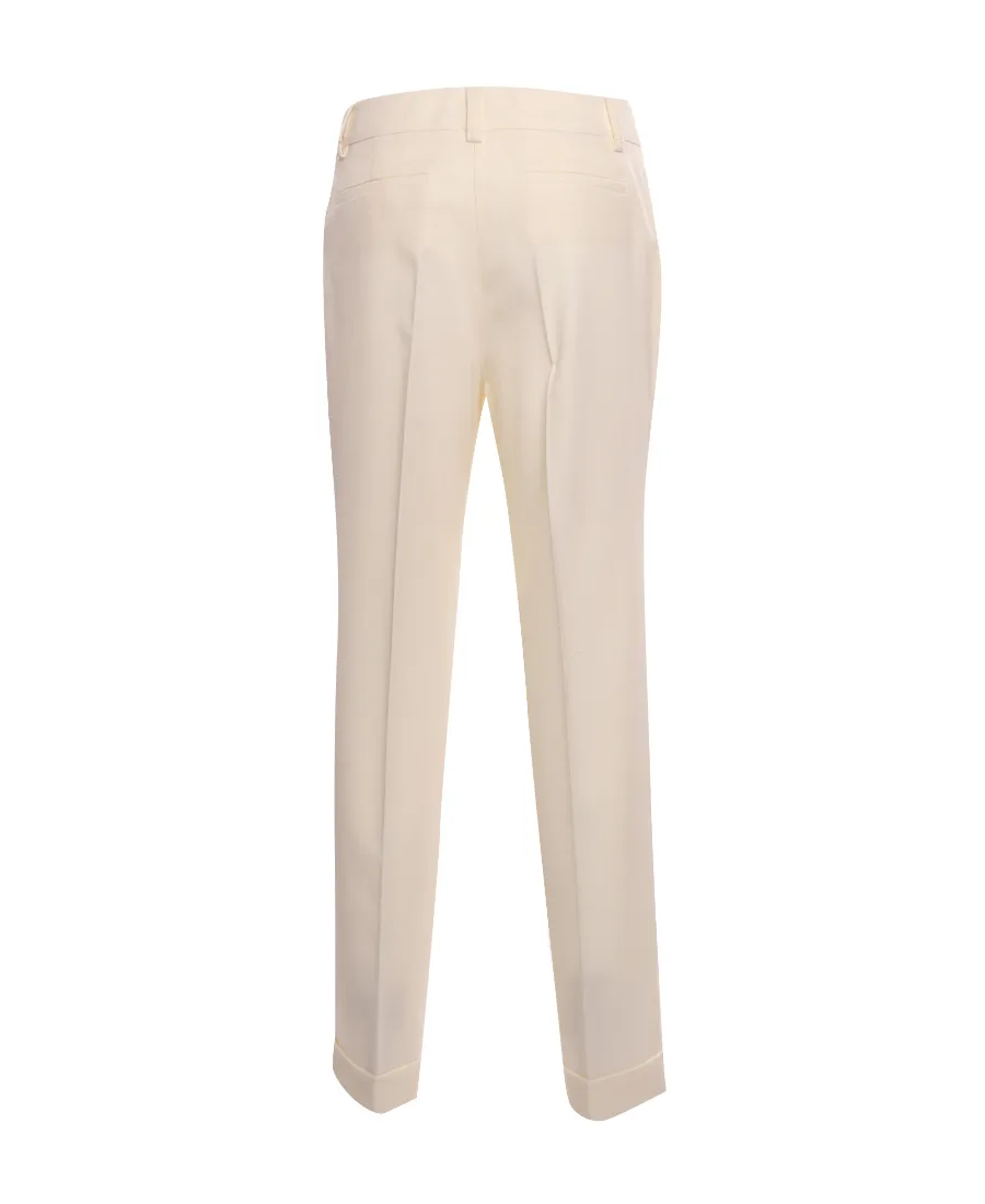 High-Waist Tailored Cropped Trousers