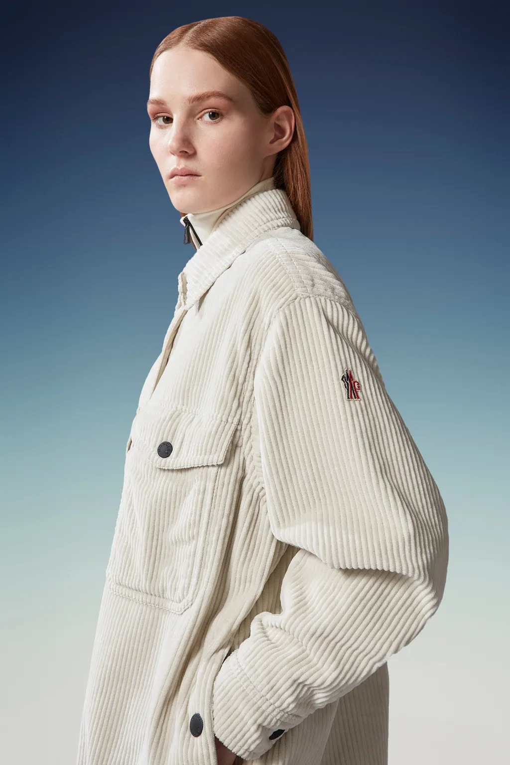 Moncler Grenoble Vanay Corduroy Long Sleeved Shirt Jacket