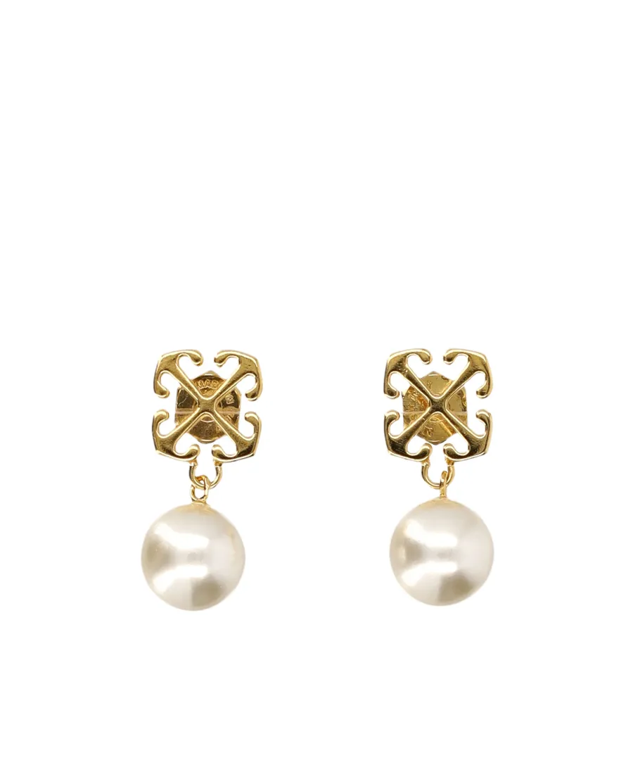 Off-White Arrows Embellished Drop Earrings