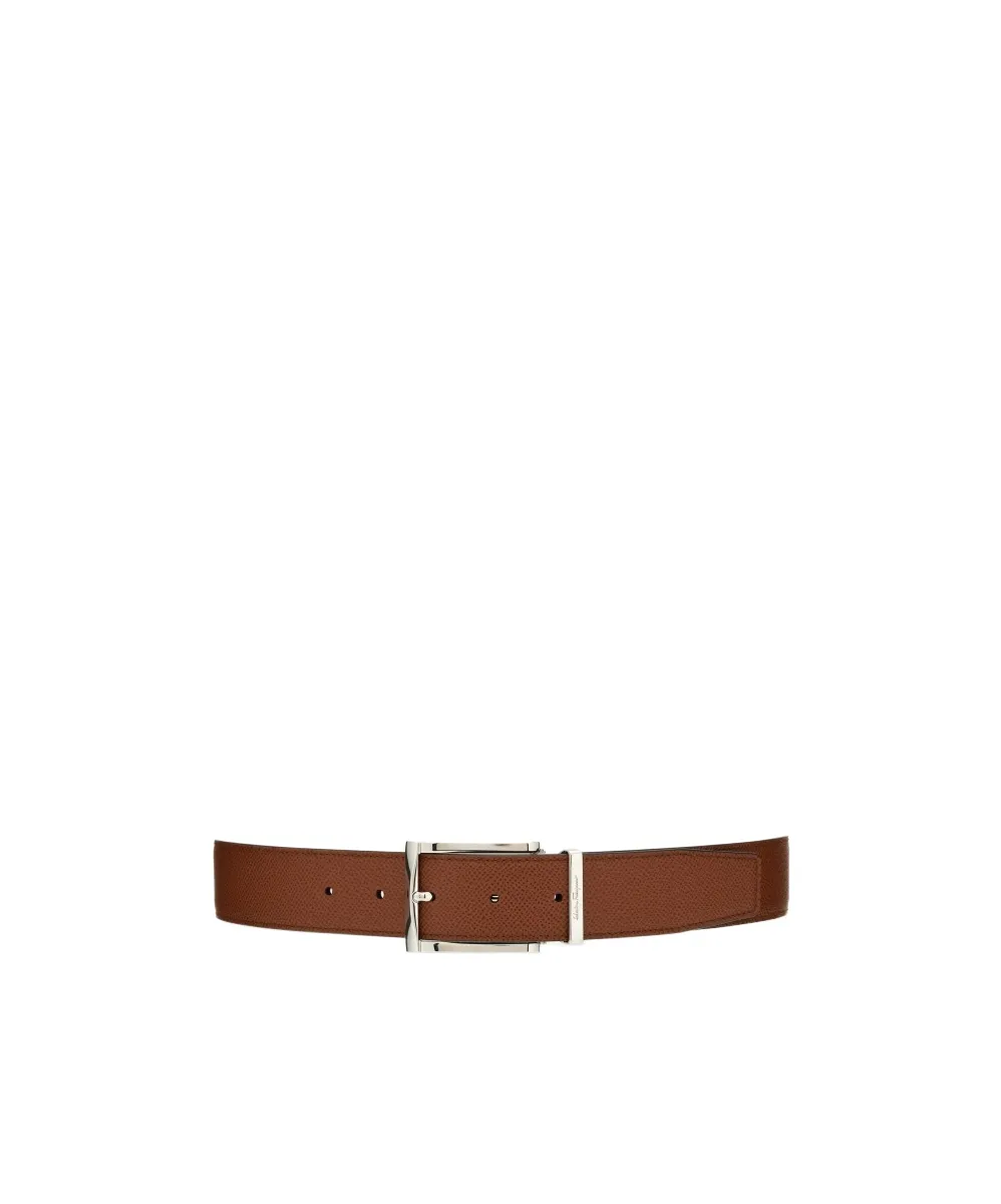 Ferragamo Reversible Rectangular Buckle Belt