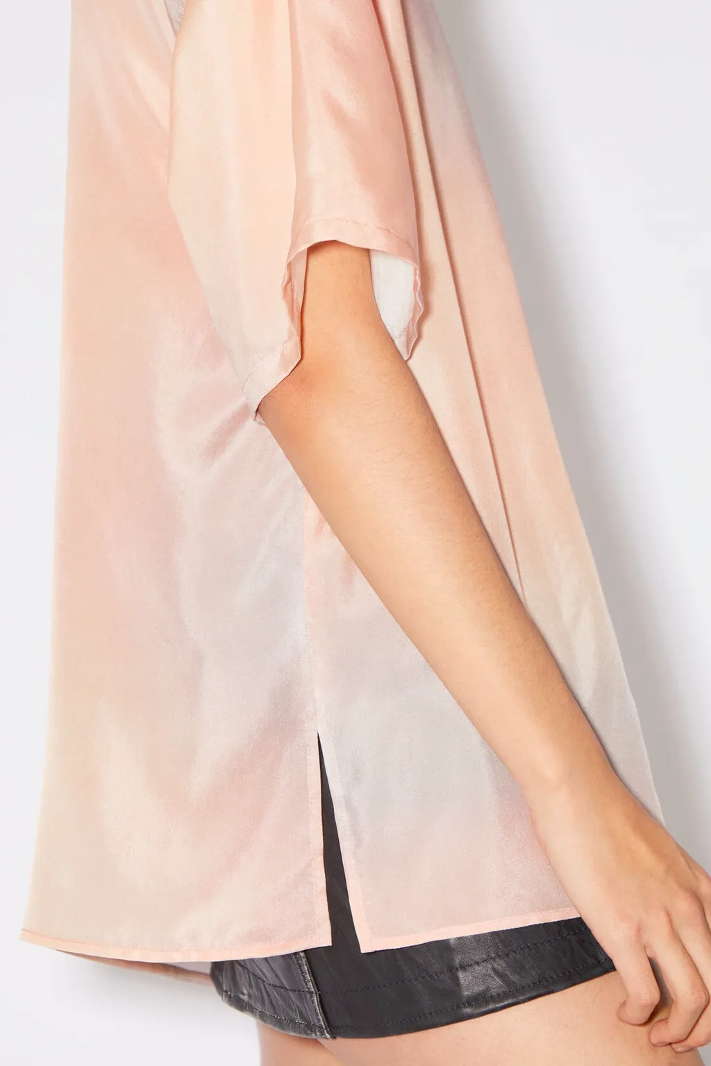 Short-Sleeve Silk Shirt