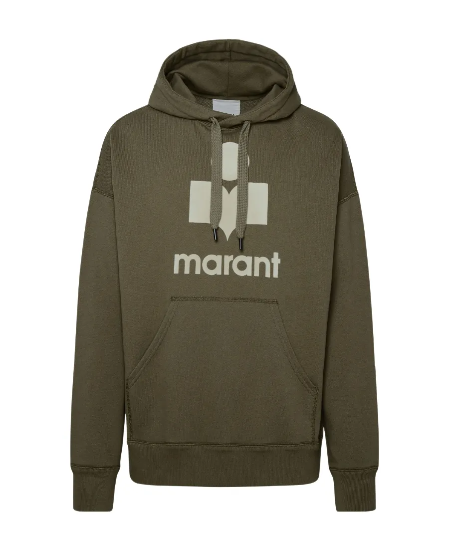 Isabel Marant Miley Logo Printed Drawstring Hoodie