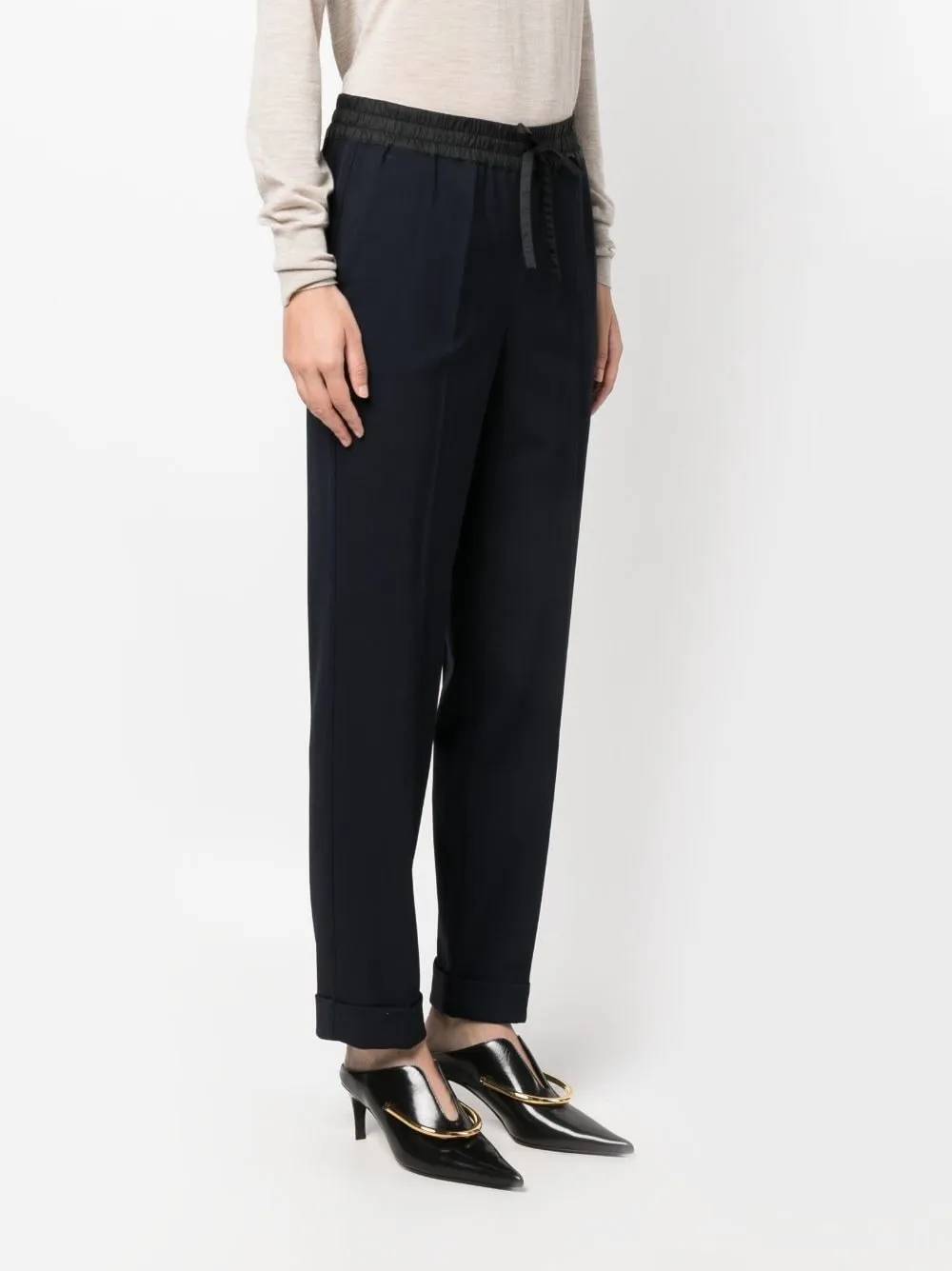 Mid-Rise Straight-Leg Trousers