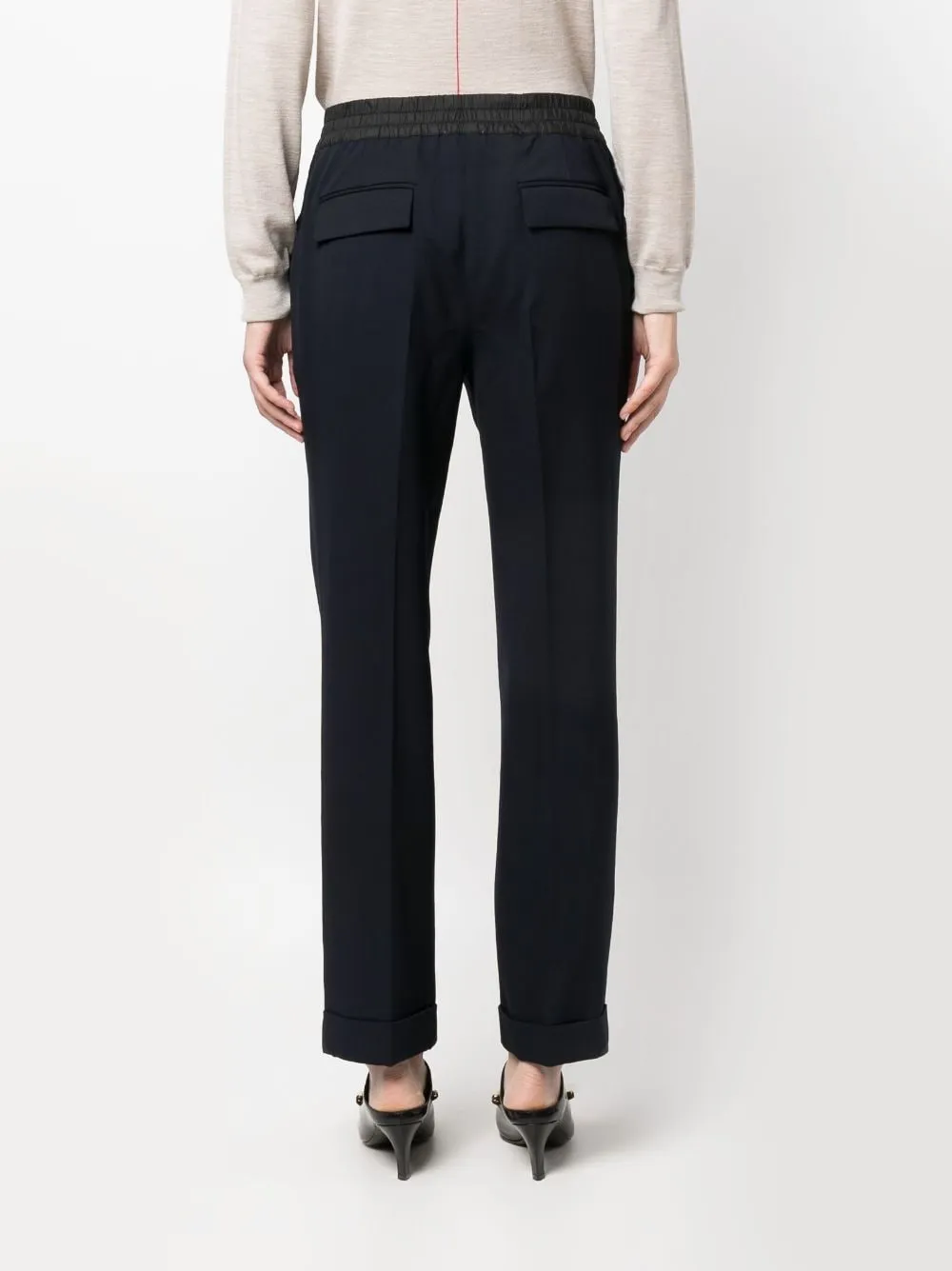 Mid-Rise Straight-Leg Trousers