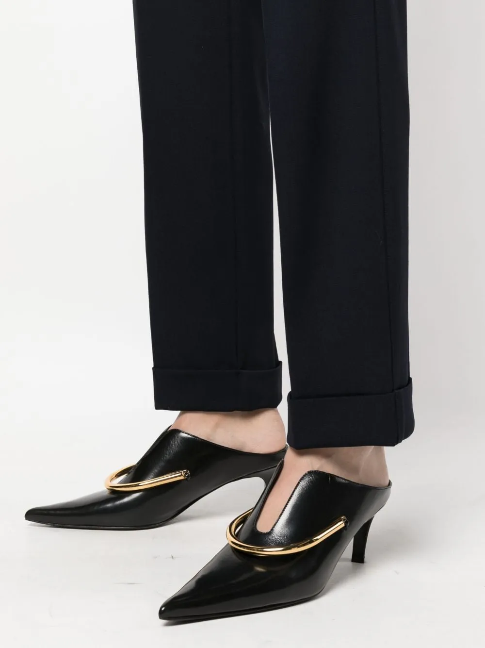 Mid-Rise Straight-Leg Trousers