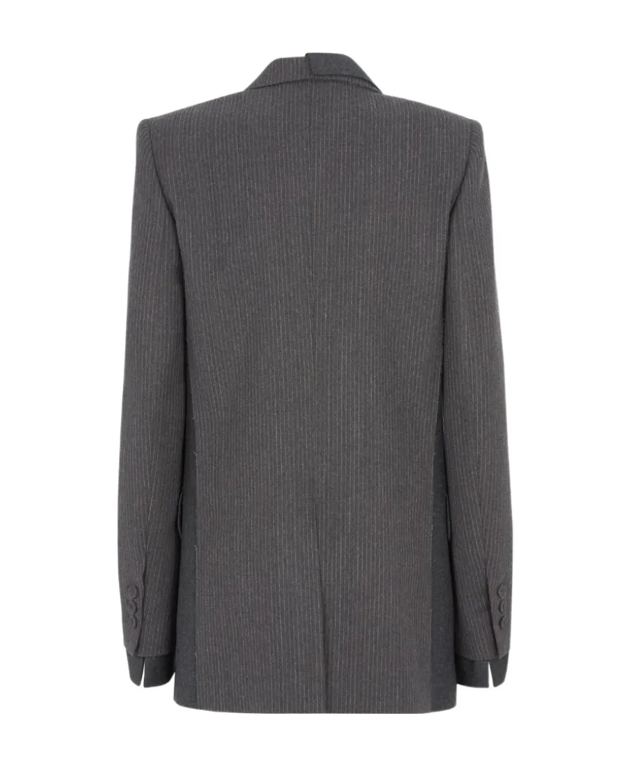 Fendi Single-Breasted Striped Tailored Blazer