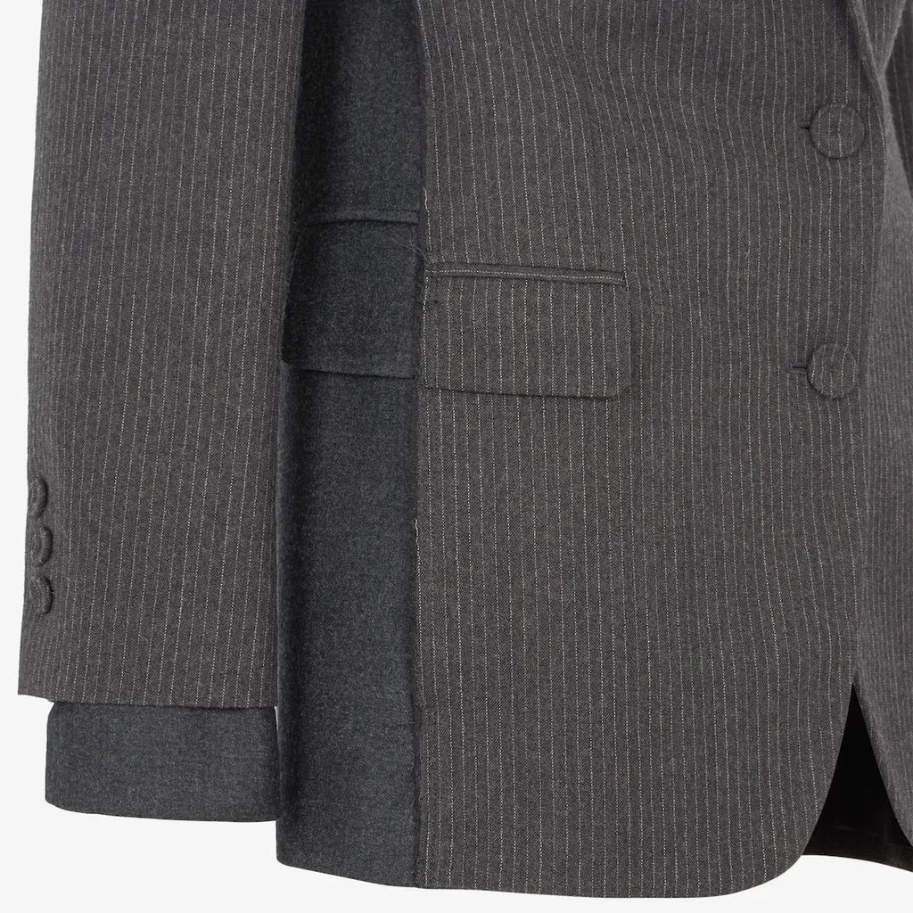 Fendi Single-Breasted Striped Tailored Blazer