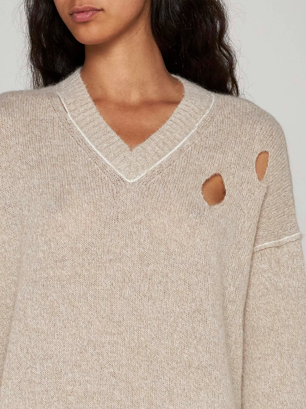 Mm6 Maison Margiela Distressed Knitted Dress
