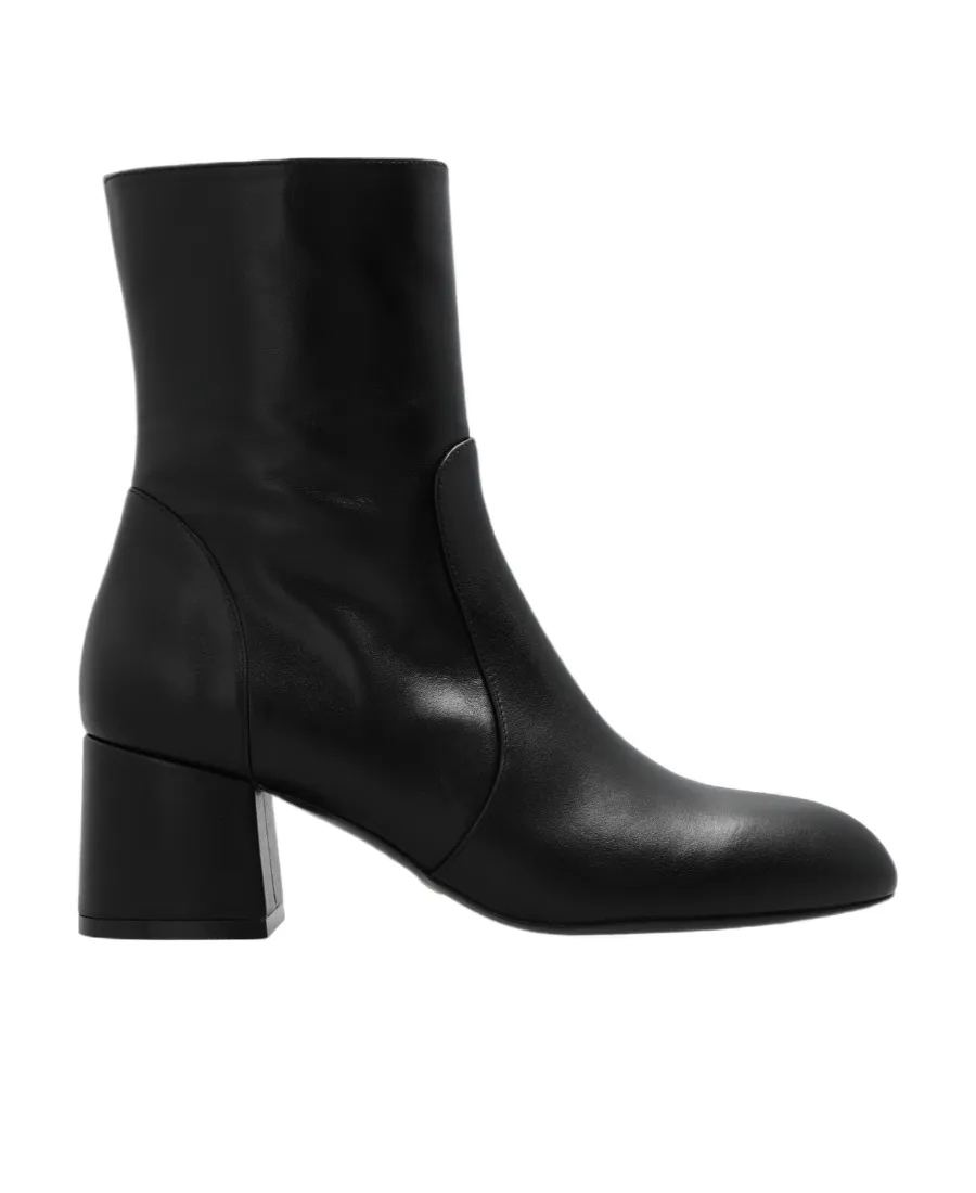 Stuart Weitzman Flareblock Side-Zip Ankle Boots