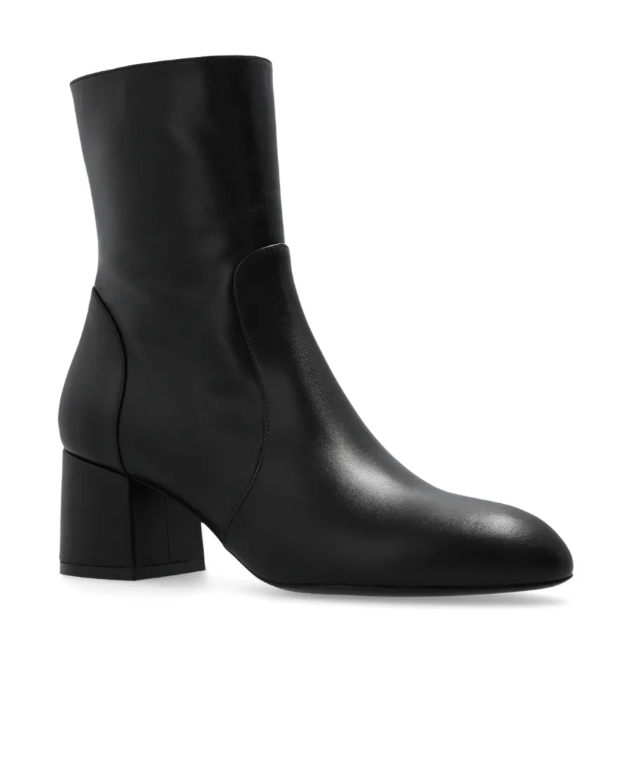 Stuart Weitzman Flareblock Side-Zip Ankle Boots