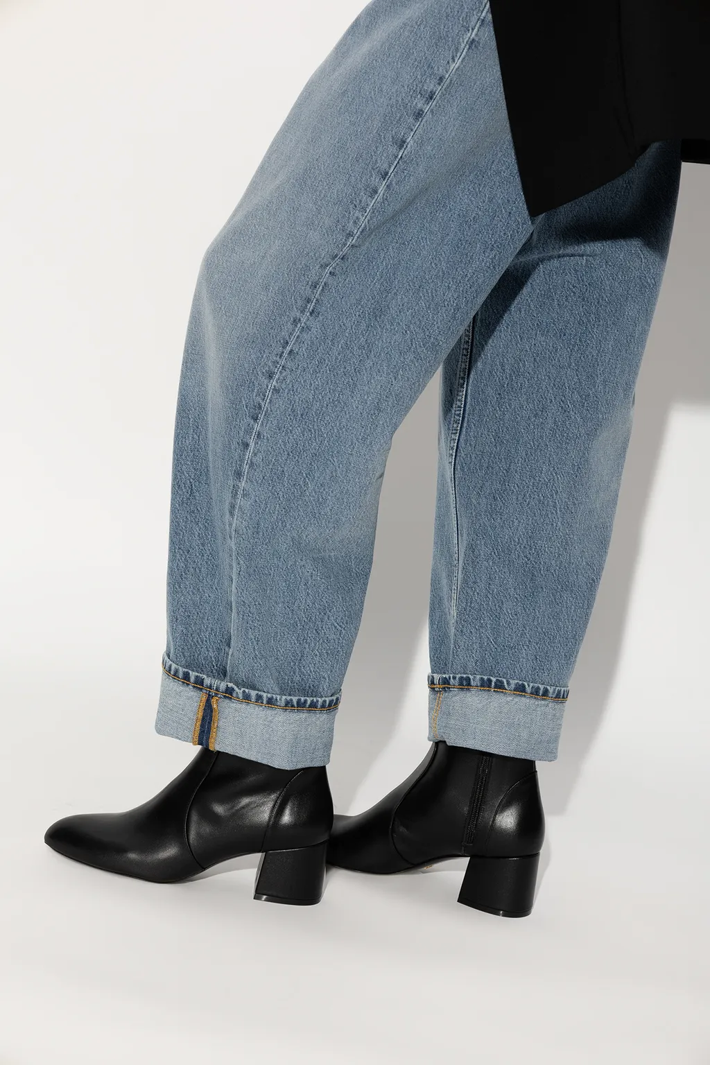 Stuart Weitzman Flareblock Side-Zip Ankle Boots