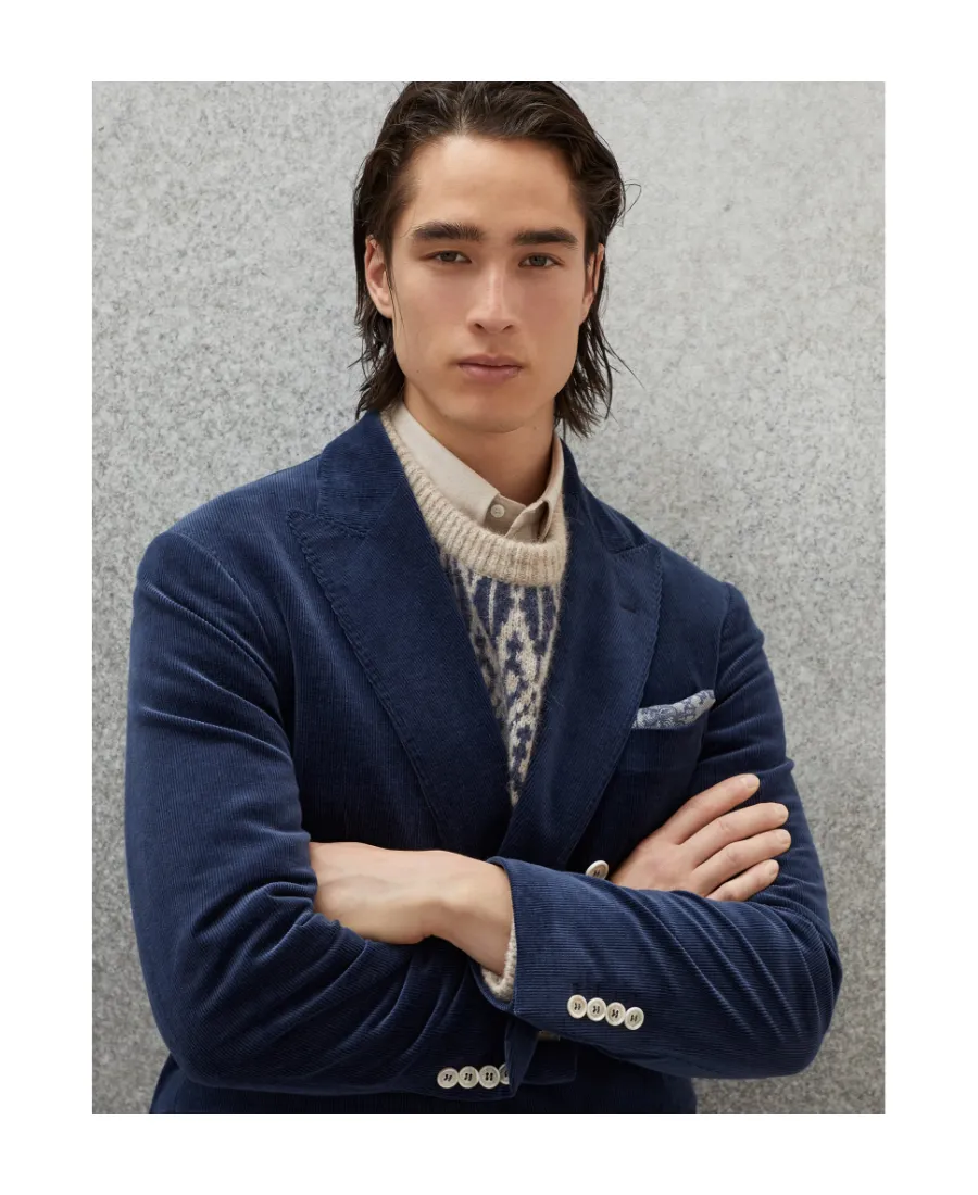 Double-Breasted Velvet Blazer