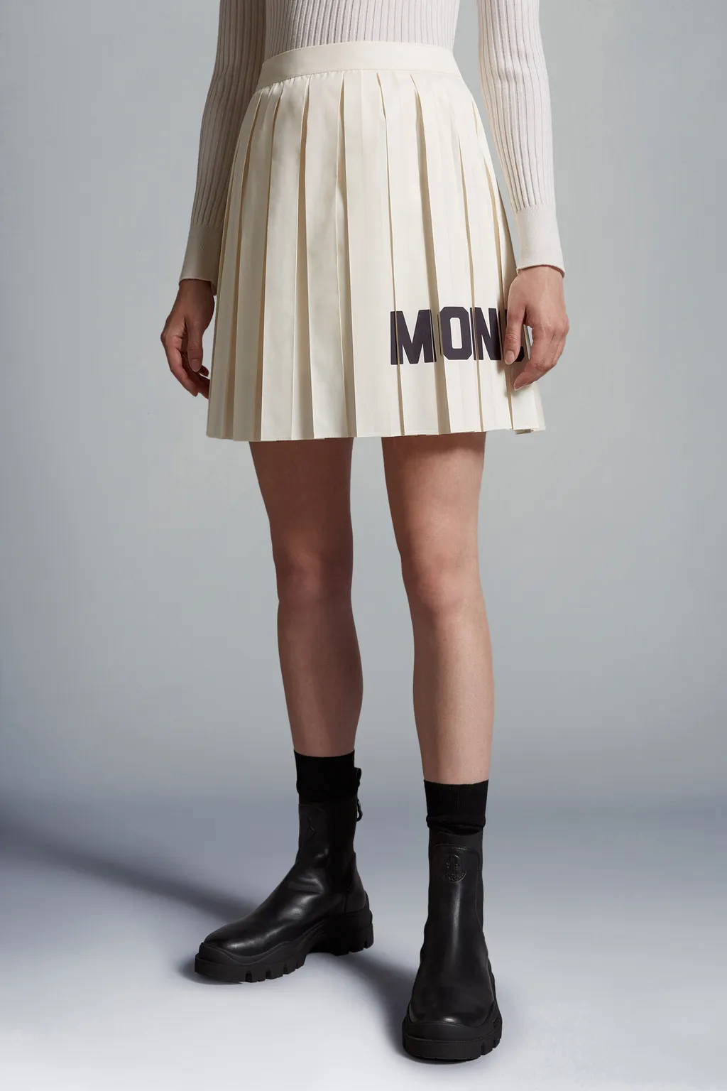 Pleated Taffeta Skirt