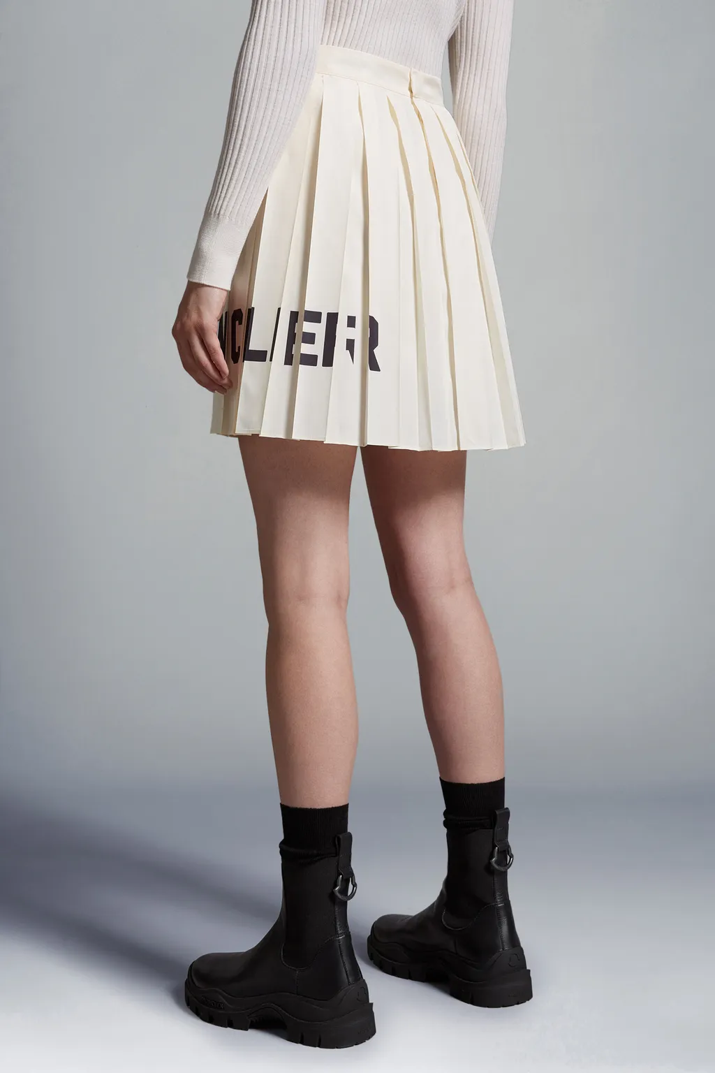 Pleated Taffeta Skirt