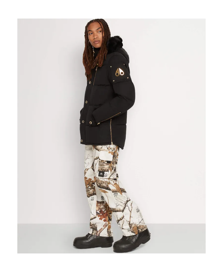 Moose Knuckles 3Q Detachable-Hood Logo Plaque Padded Jacket