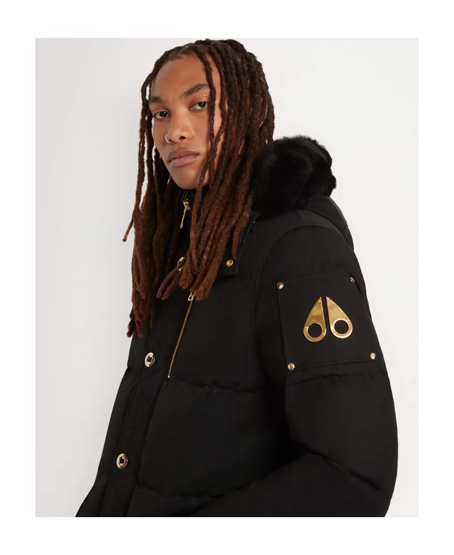 Moose Knuckles 3Q Detachable-Hood Logo Plaque Padded Jacket