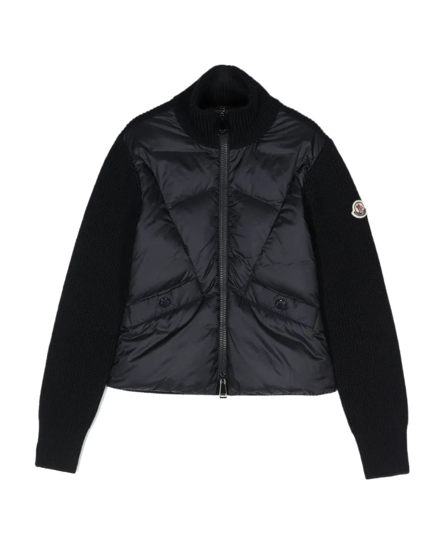 Moncler Enfant High-Neck Ribbed Zipped Padded Jacket