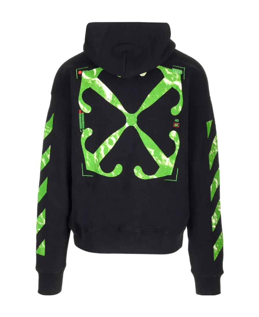 Arrow-Motif Cotton Hoodie