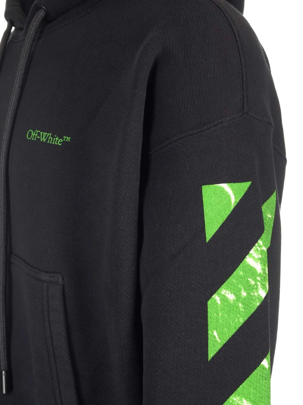 Arrow-Motif Cotton Hoodie
