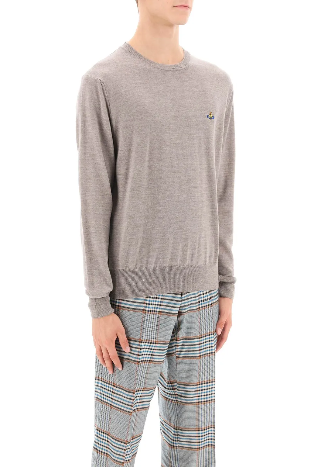 Vivienne Westwood Orb Embroidered Crewneck Knitted Jumper