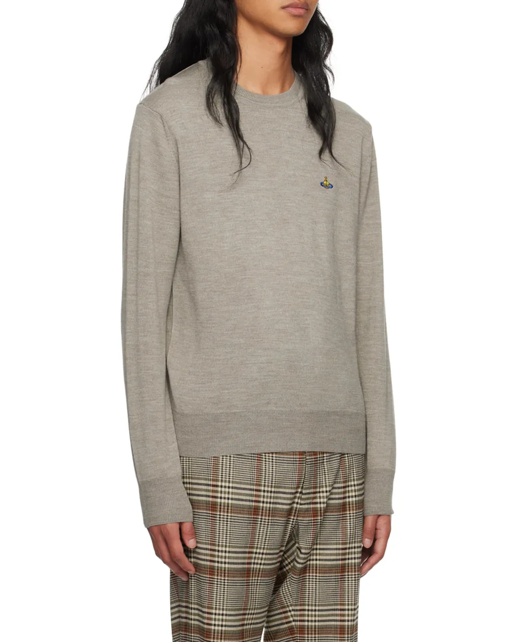 Vivienne Westwood Orb Embroidered Crewneck Knitted Jumper