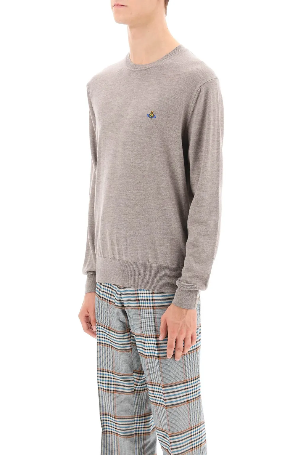 Vivienne Westwood Orb Embroidered Crewneck Knitted Jumper
