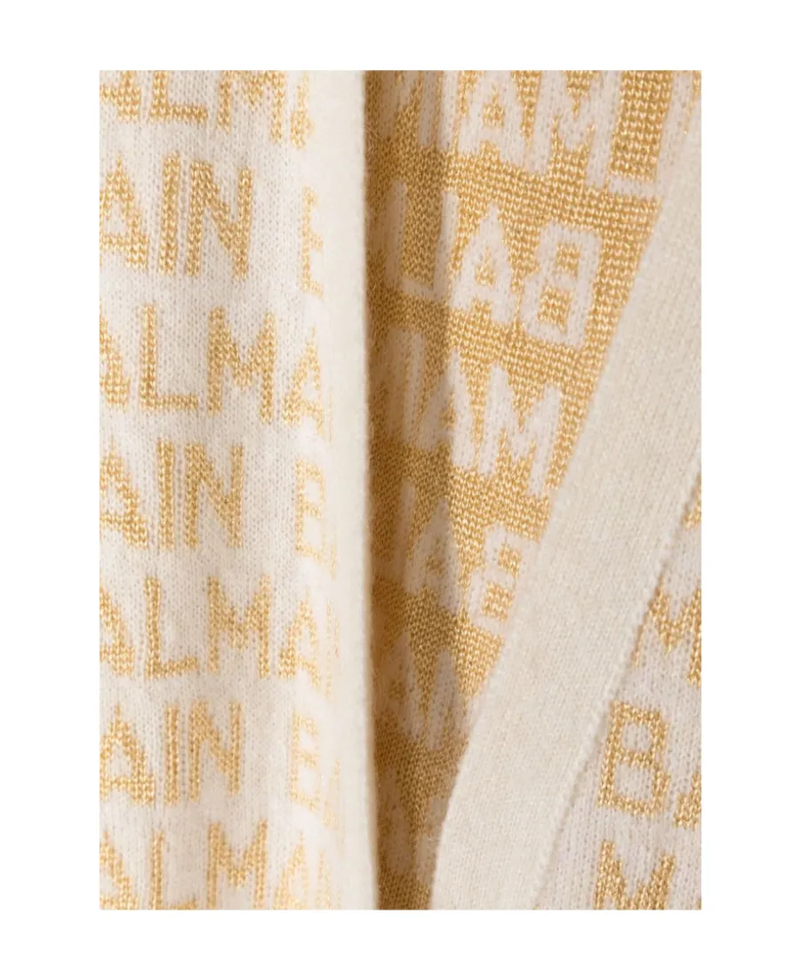 Logo-Intarsia Belted Cardigan