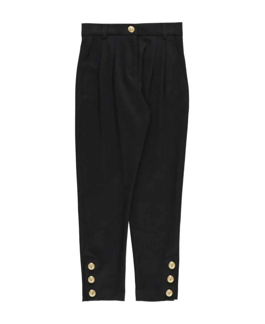 Balmain Kids High-Waist Pleated Trousers