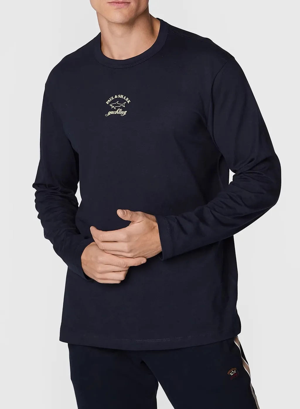Round Collar And Long-Sleeved T-Shirt