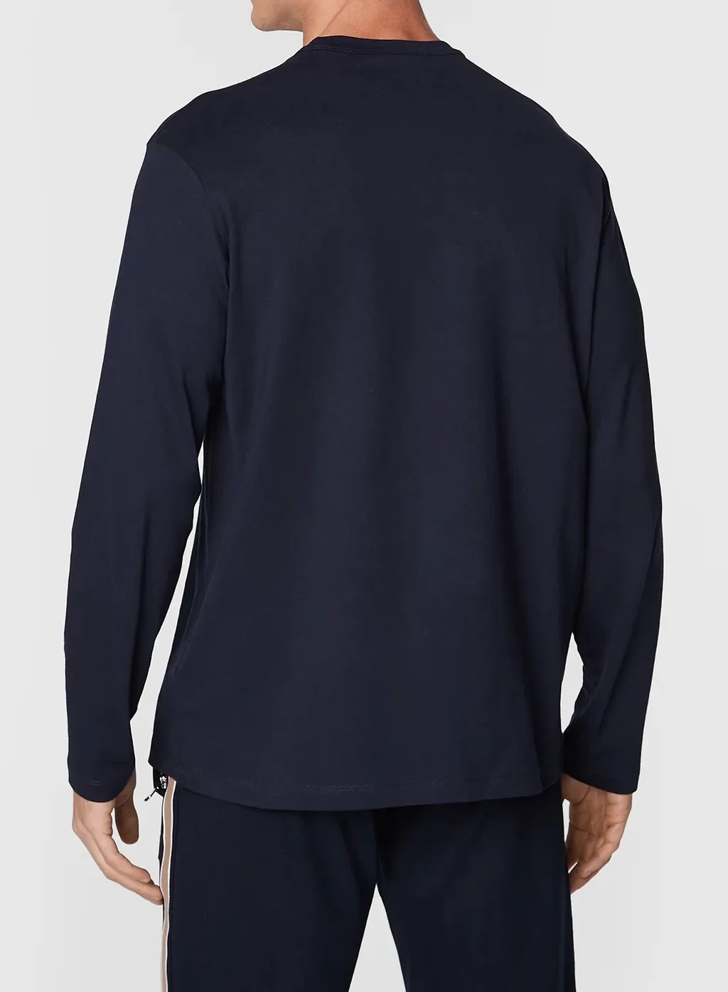 Round Collar And Long-Sleeved T-Shirt