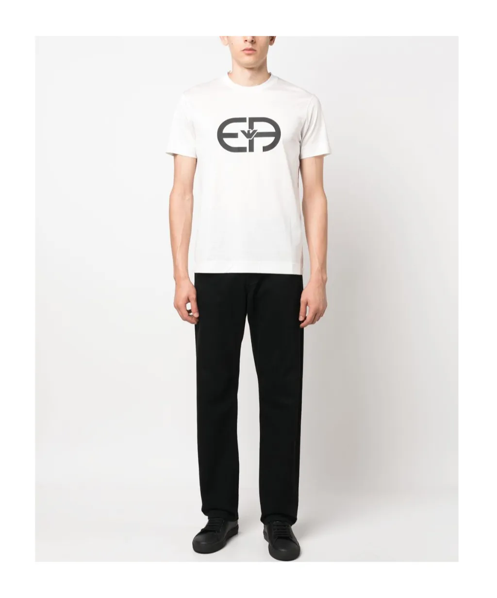 Emporio Armani Logo Printed Crewneck T-Shirt