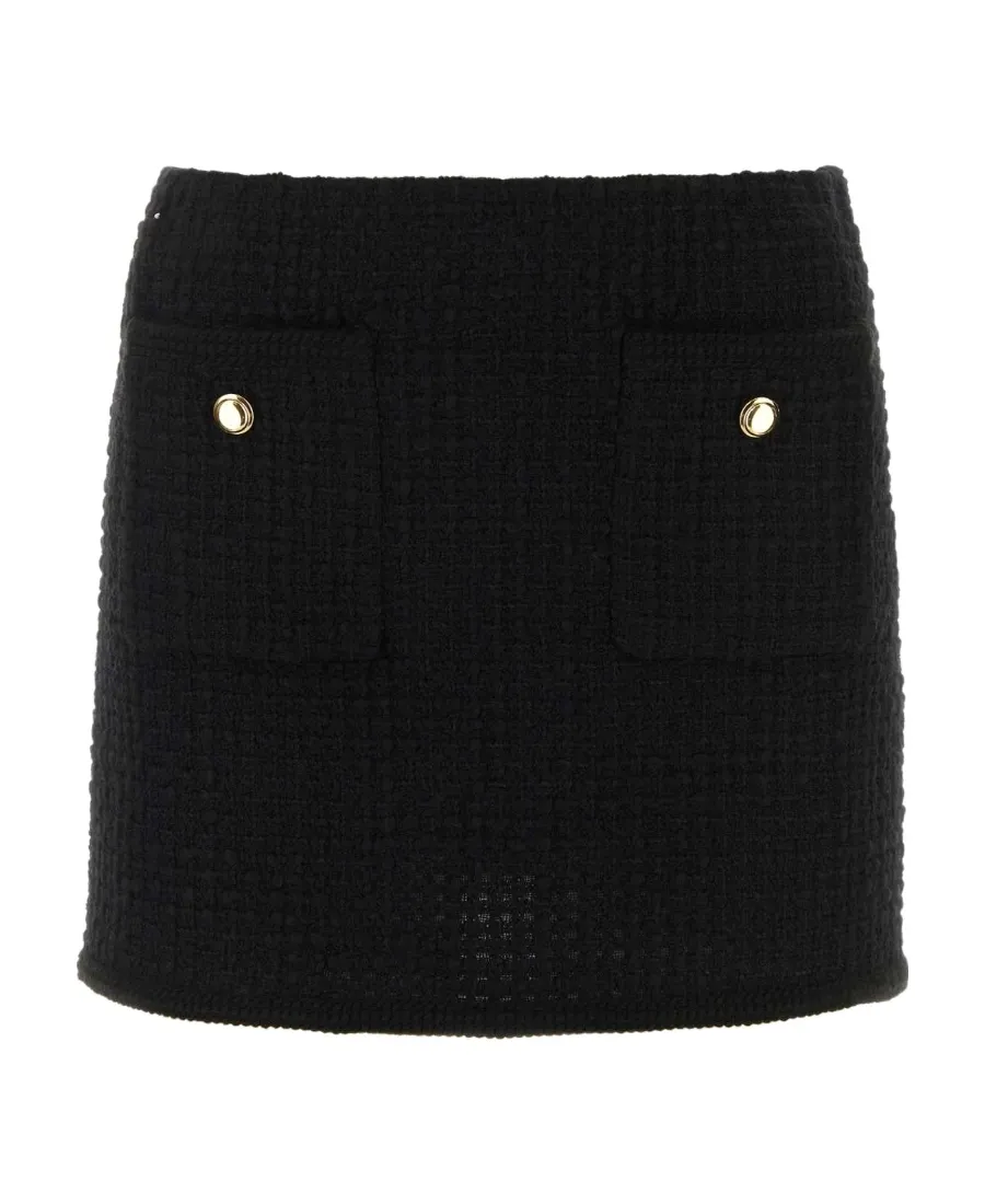 Miu Miu Button Detailed Mid-Rise Skirt