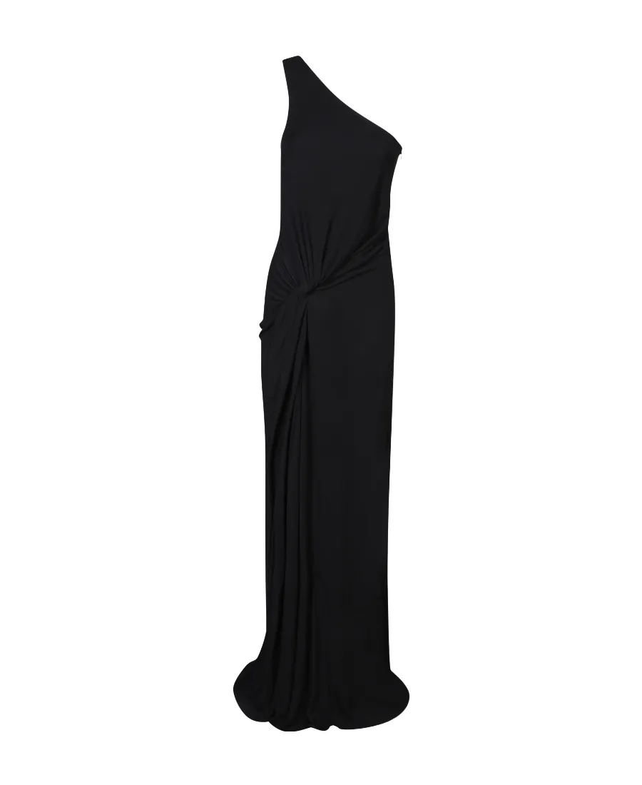 One-Shoulder Side-Slit Gown