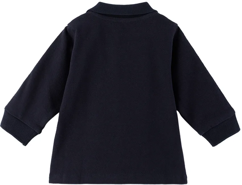 Moncler Enfant Logo Patch Long-Sleeved Polo Shirt