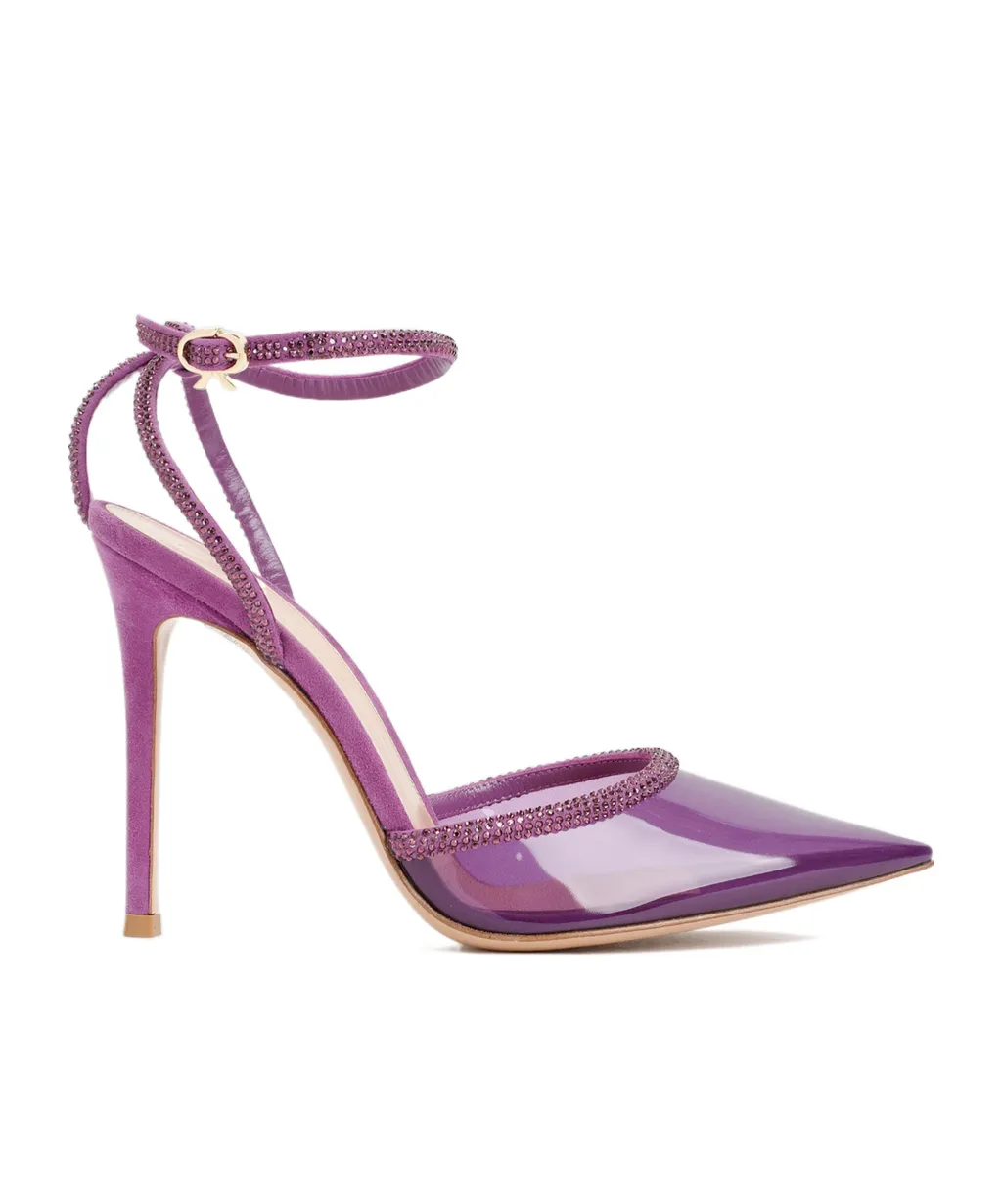 Gianvito Rossi Plexi Embellished Pumps