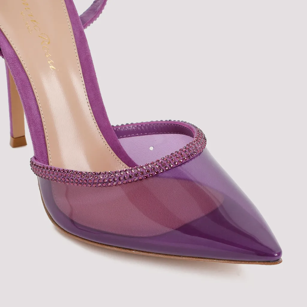 Gianvito Rossi Plexi Embellished Pumps