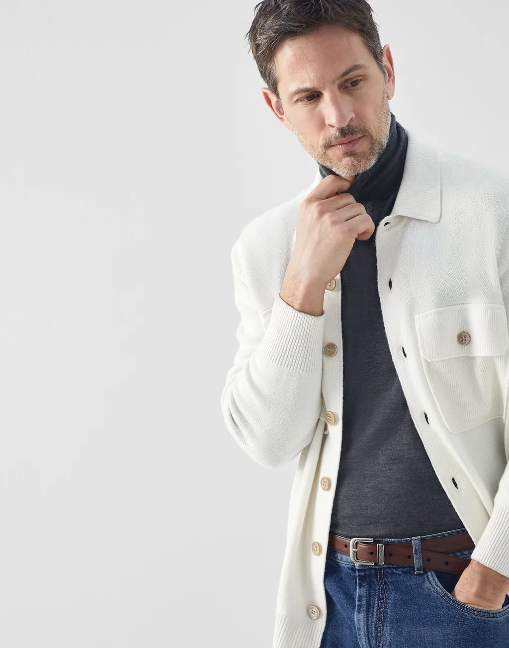 Brunello Cucinelli Patch Pocket Knitted Cardigan