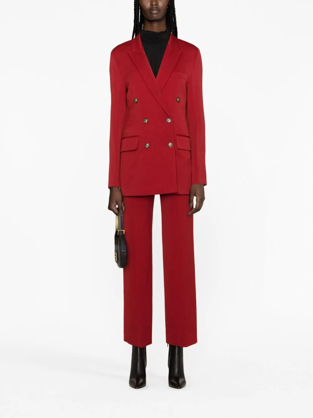 Victoria Beckham Double Breasted Straight Hem Blazer